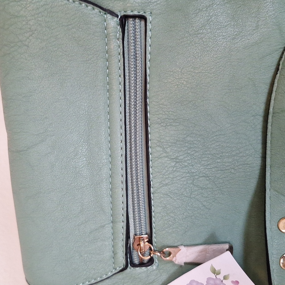 Silk Sparrow Studded Crossbody Purse Sea Green - Picture 9 of 13